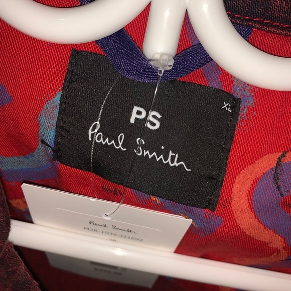 Paul Smith Red OverDyed Denim Jacket - Picture 3 of 5